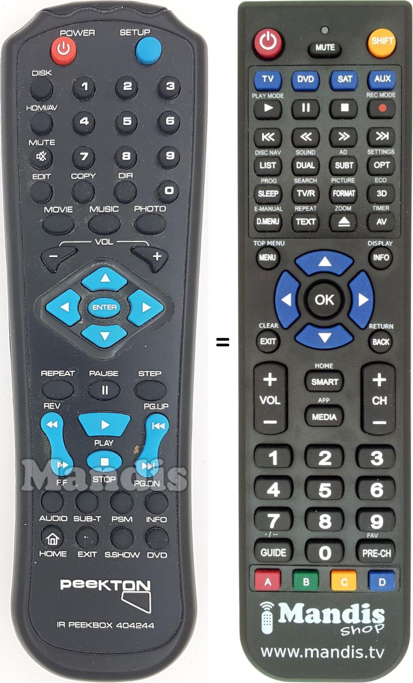 Replacement remote control 404244