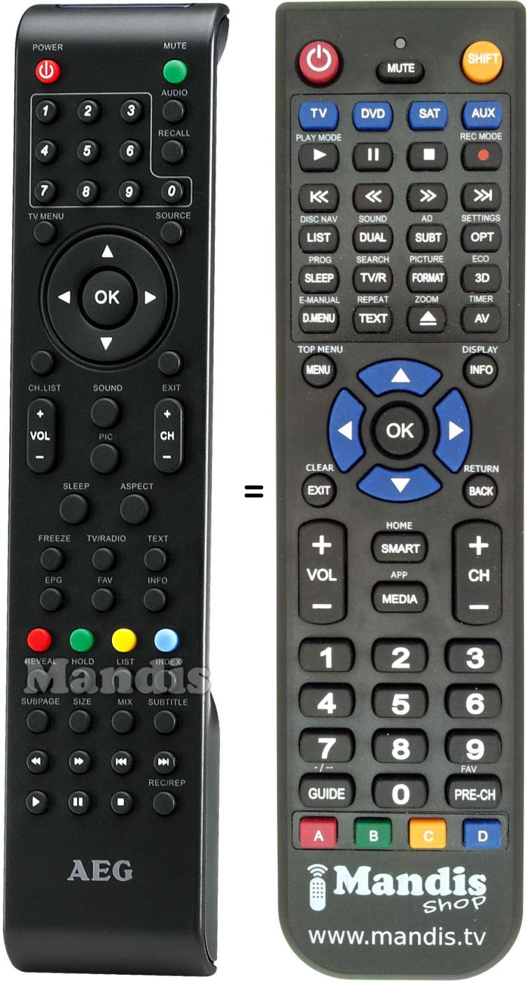 Replacement remote control Belson CTV2404