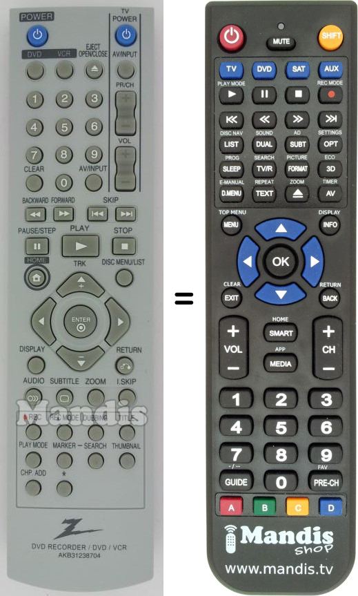 Replacement remote control AKB31238704