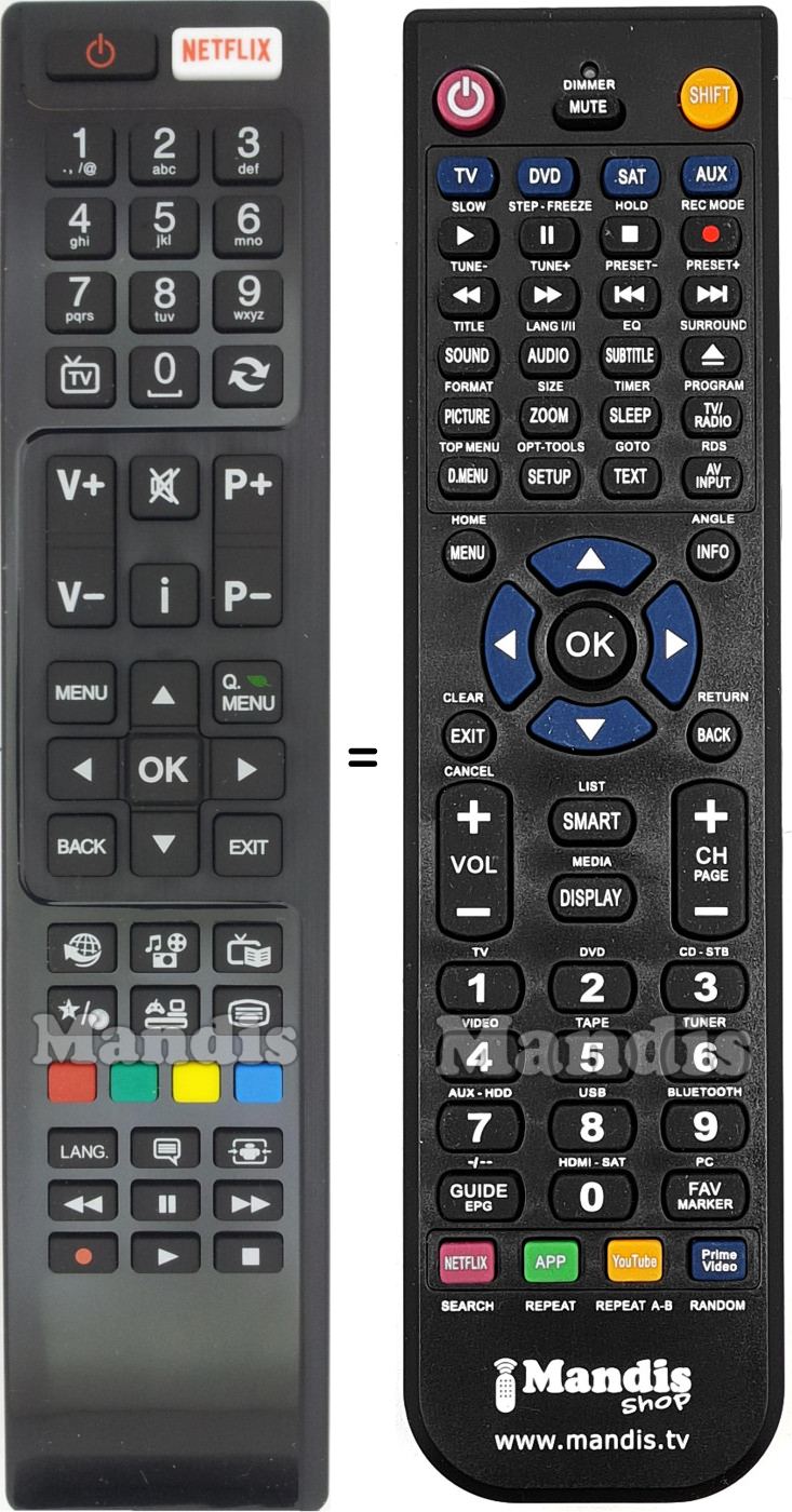 Replacement remote control Inexive RC4848