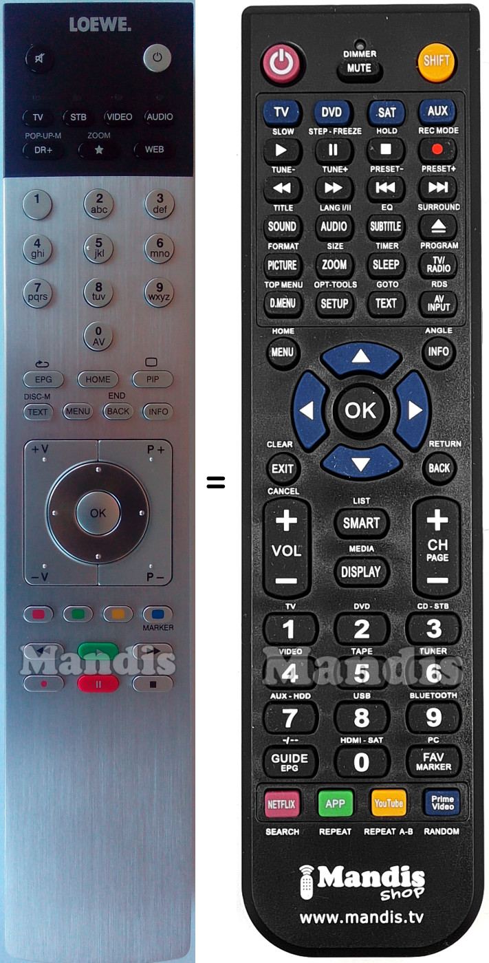 Replacement remote control 89900A13