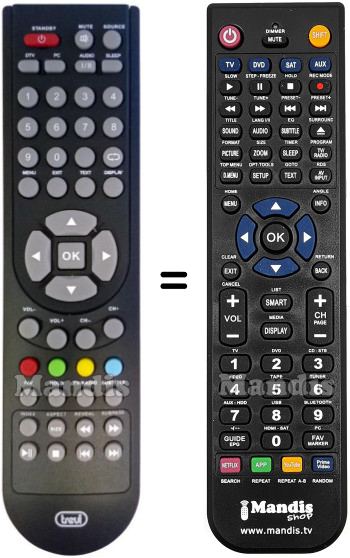 Replacement remote control LTV2016HD