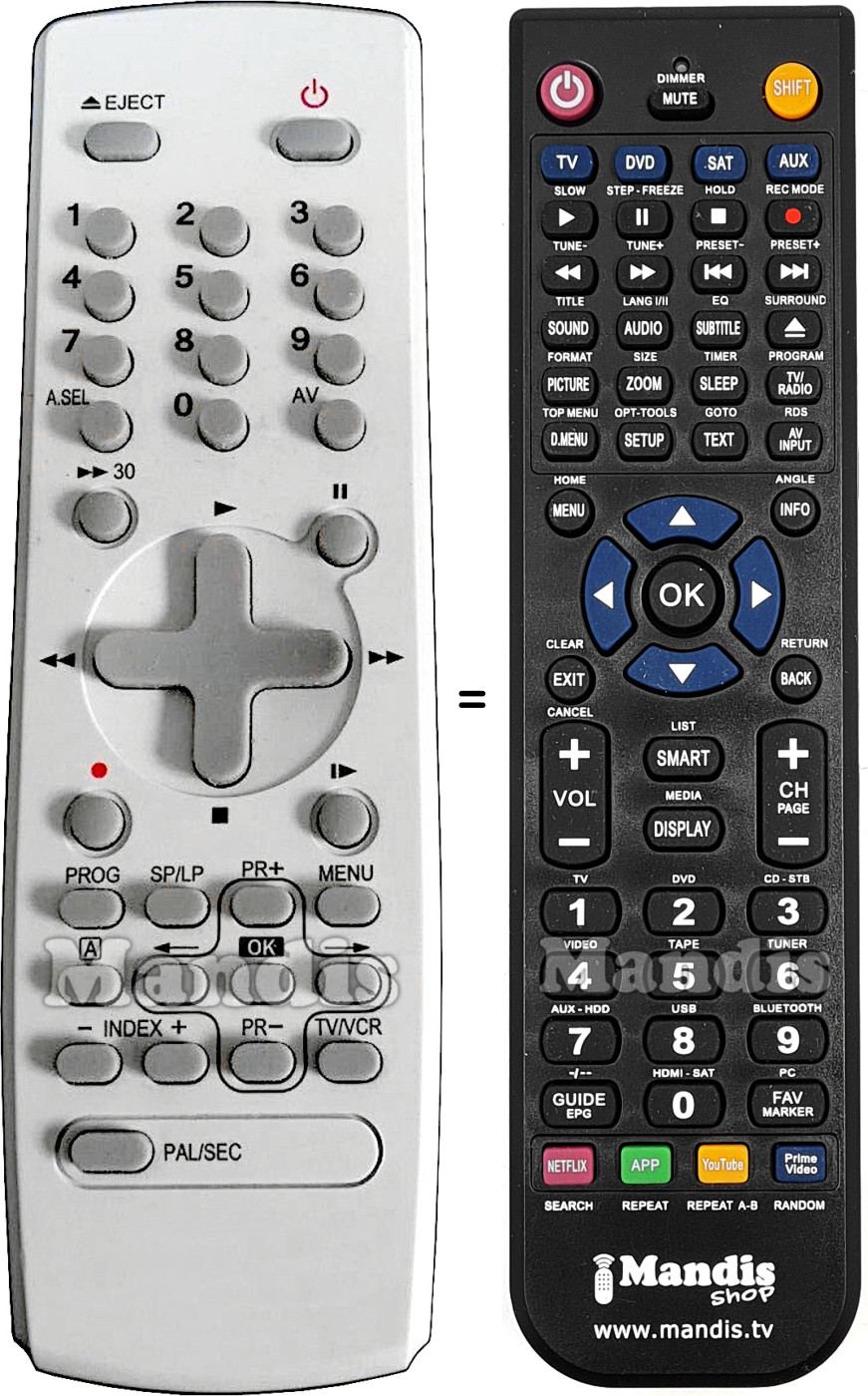 Replacement remote control 97P1RA1AA0