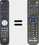 Replacement remote control for RM-C1982 (VT-JVC00277)