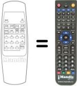 Replacement remote control AR System TV 1410 14'