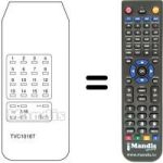 Replacement remote control TVC 1016 T