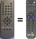 Replacement remote control Crown CTV8735S
