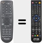 Replacement remote control for DV2020