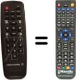 Replacement remote control HVS53545