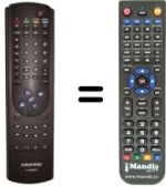 Replacement remote control Grundig ST70-660TOP