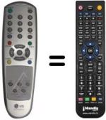 Replacement remote control LG CT 15Q91 KE / KEX