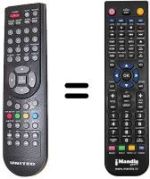 Replacement remote control United LTW22Z03DDG