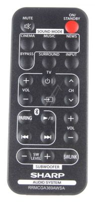 Original remote control SHARP RRMCGA369AWSA