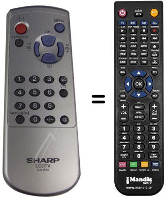 Replacement remote control Sharp LC12A2E