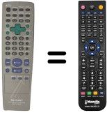 Replacement remote control Sharp DV600S