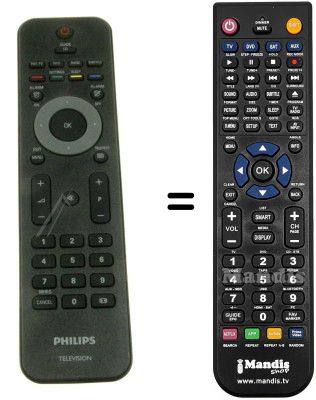 Replacement remote control Philips HVS57468