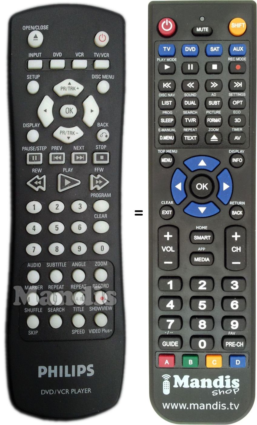 Replacement remote control Philips 996510009972