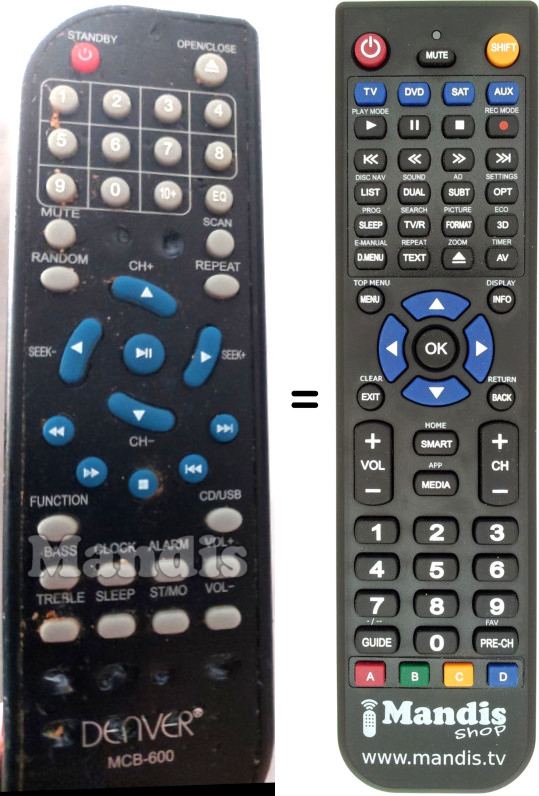 Replacement remote control MCB-600