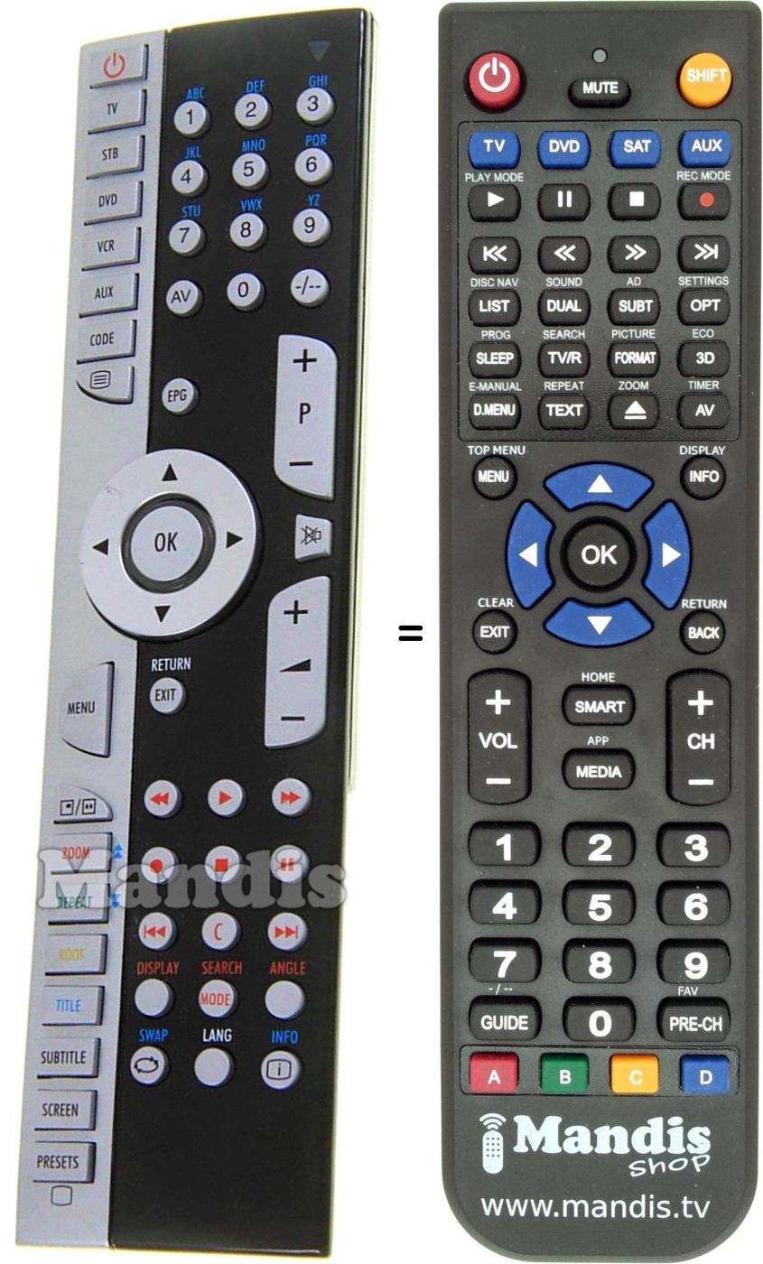 Replacement remote control 40029057