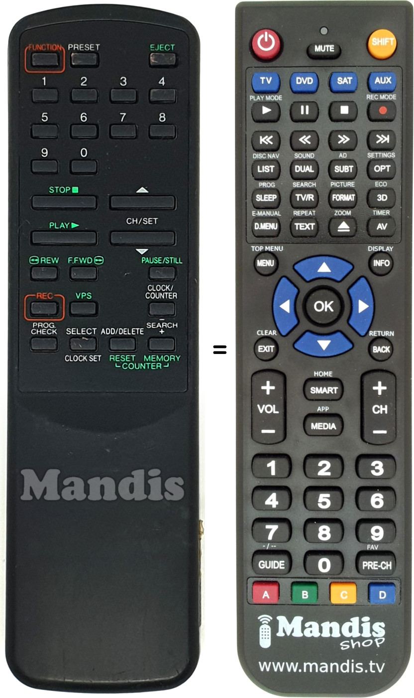 Replacement remote control REMCON1616