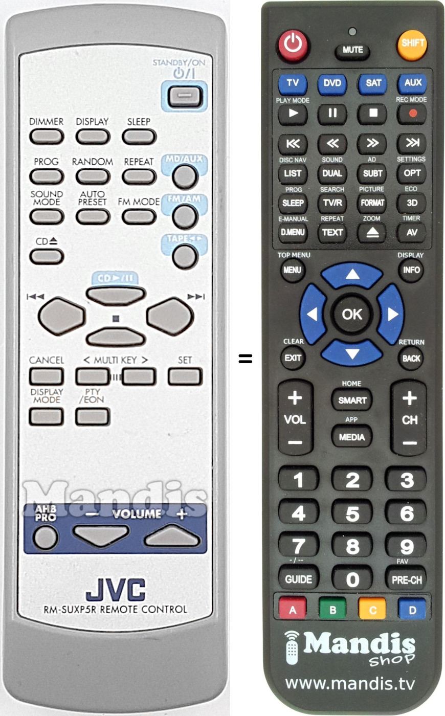 Replacement remote control JVC RM-SUXP5R