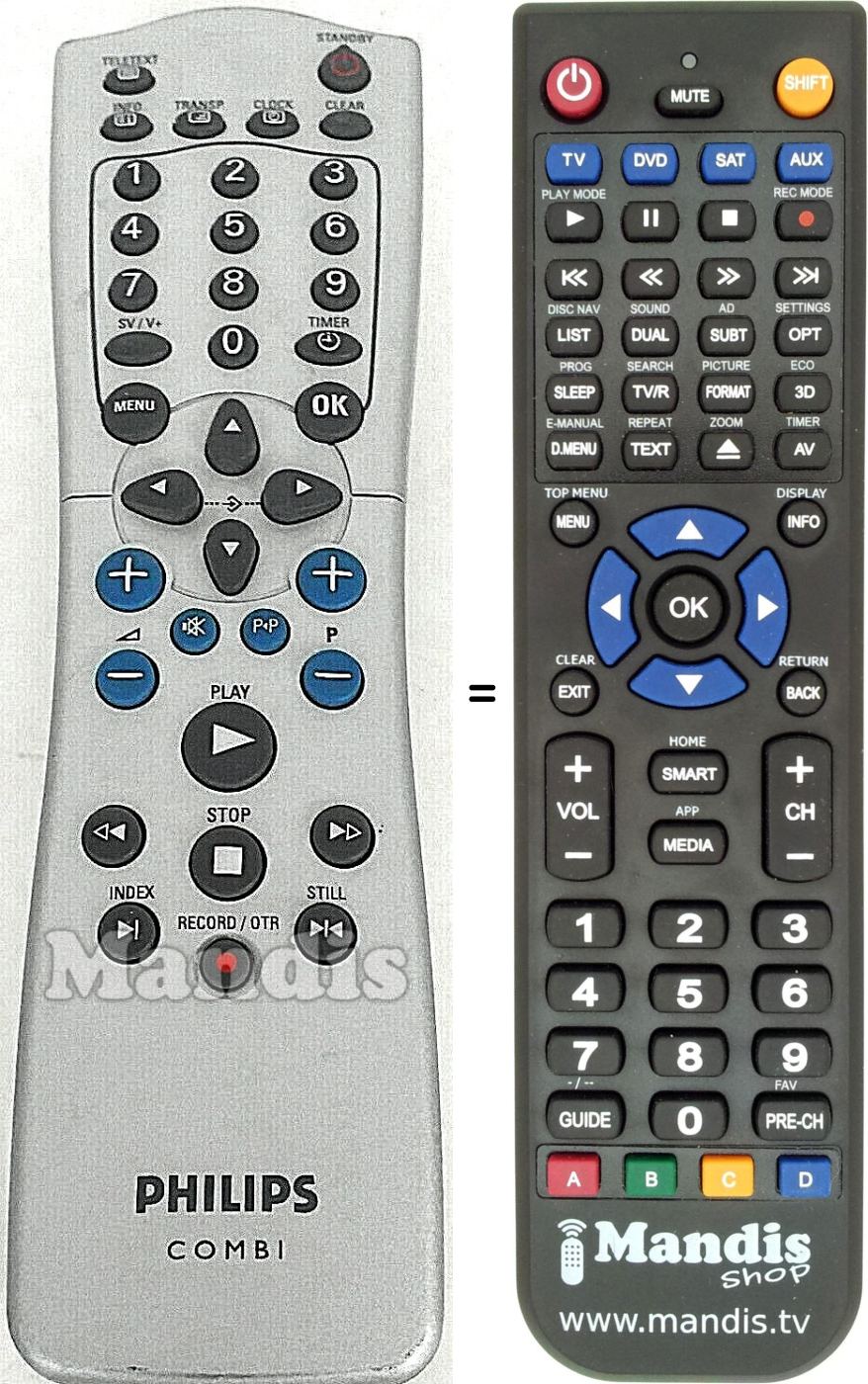 Replacement remote control MAGAVOX REMCON029