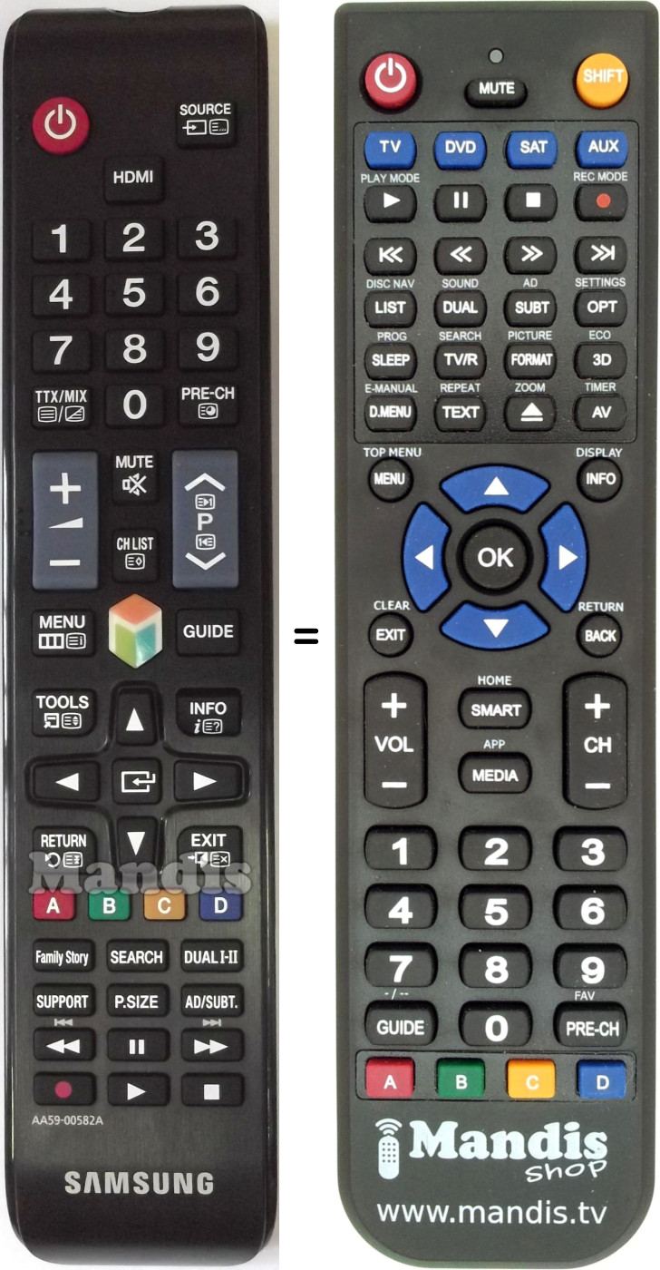 Replacement remote control Samsung AA59-00582A
