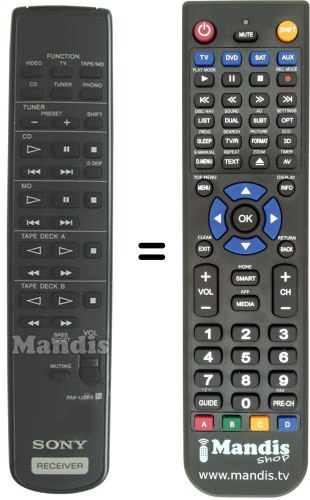 Replacement remote control RM-U265