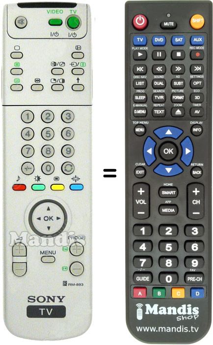 Replacement remote control Sony RM-903