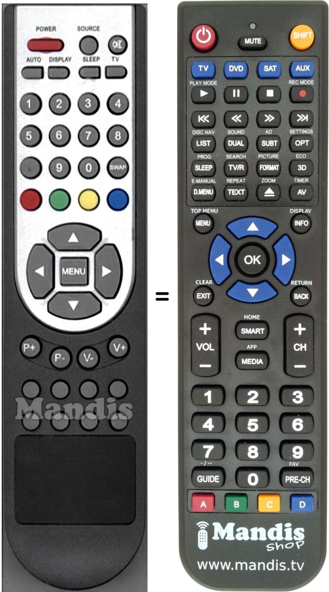 Replacement remote control Swisstec S15-7