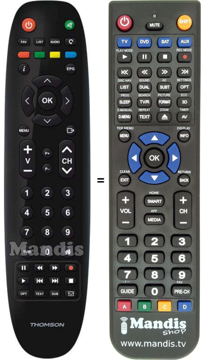 Replacement remote control Thomson THS803