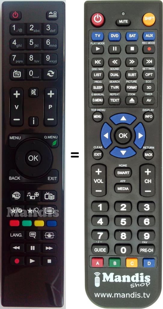 Replacement remote control Telefunken RC4860