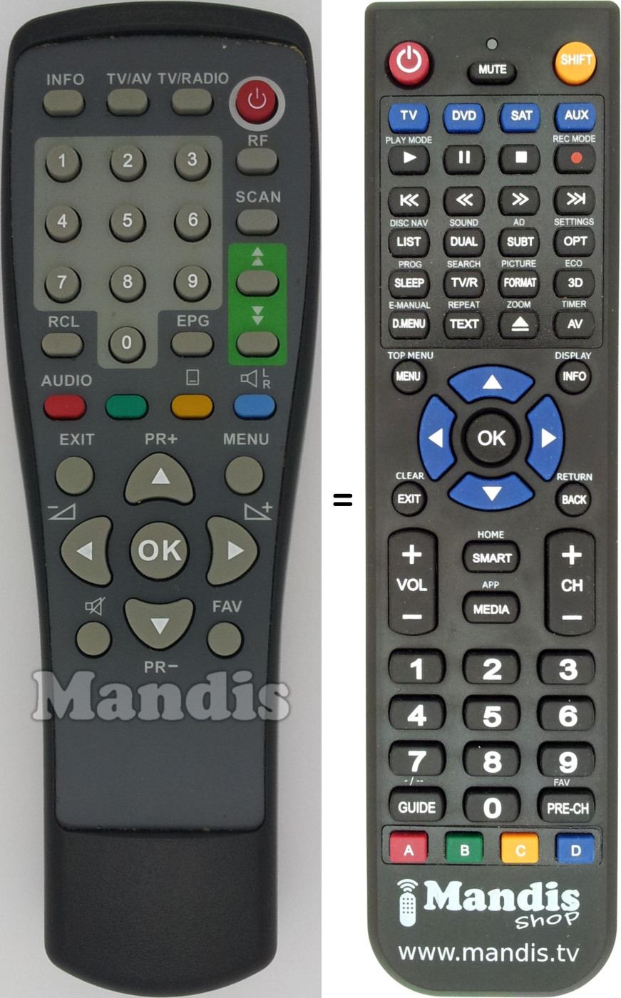 Replacement remote control Siemens M340TEPG