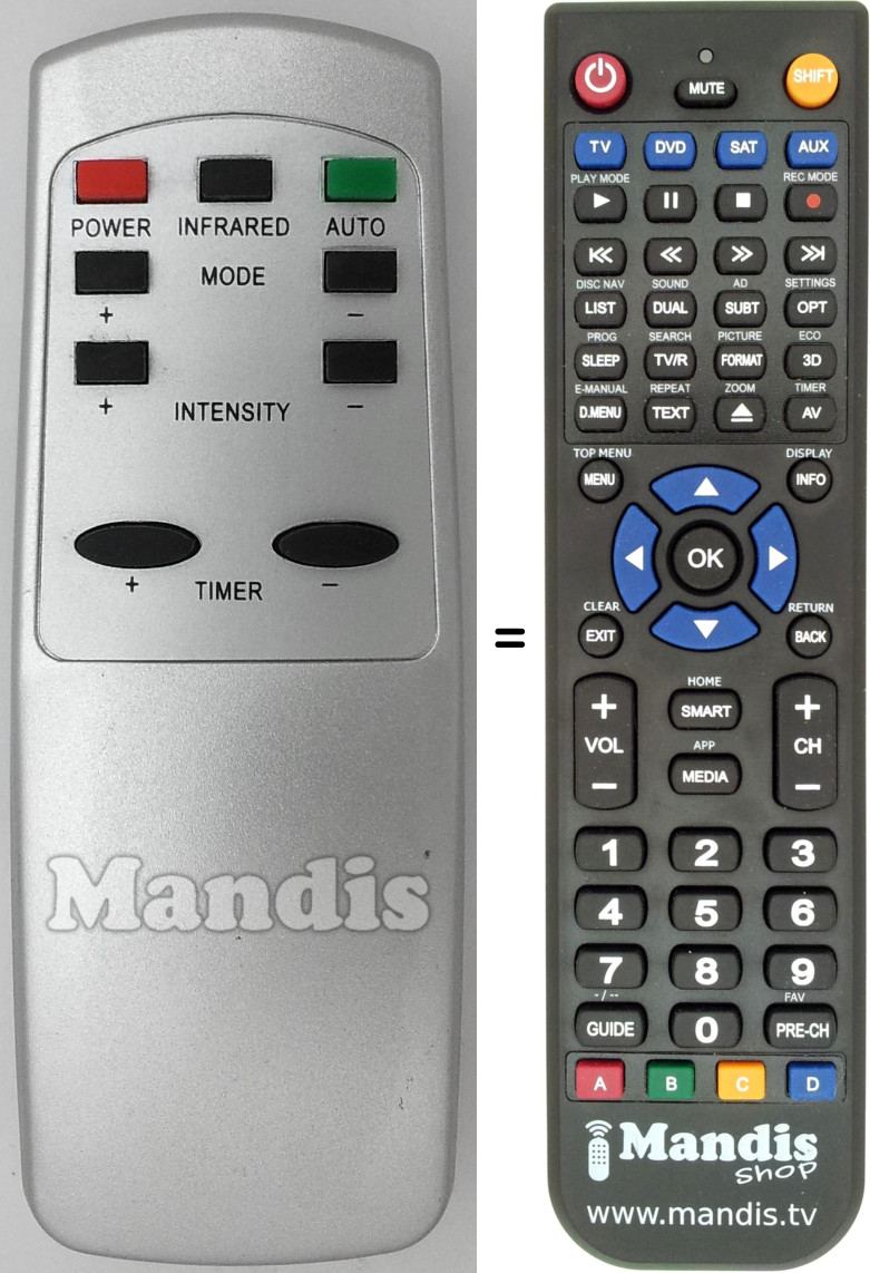 Replacement remote control REMCON9555