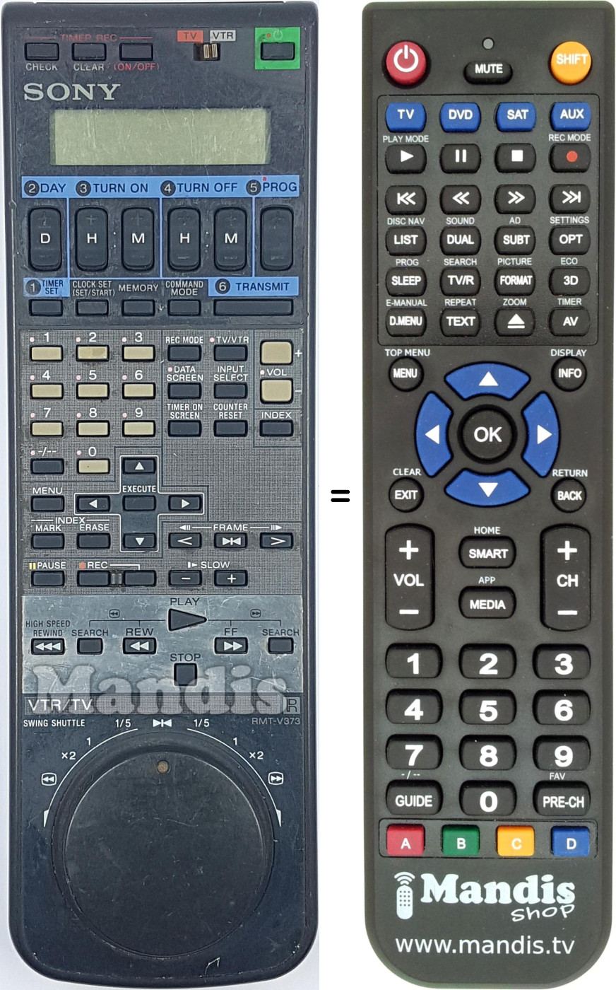 Replacement remote control RMT-V373