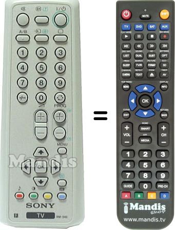 Replacement remote control Sony RM 946