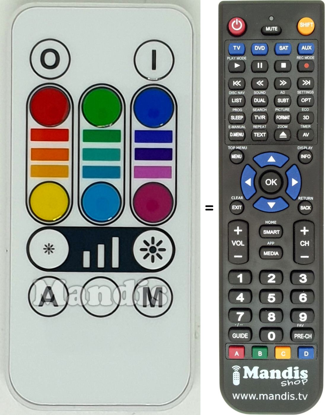 Replacement remote control REMCON1610