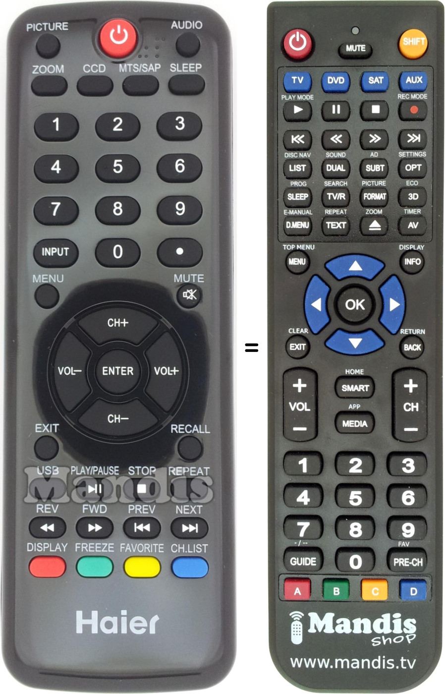 Replacement remote control 504Q4605101