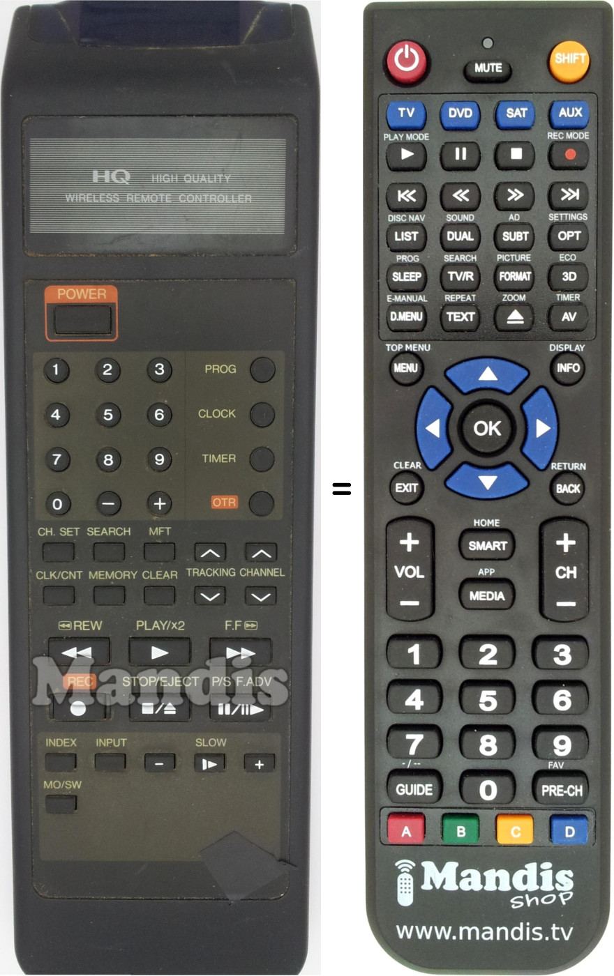 Replacement remote control 67643-608-0.SE