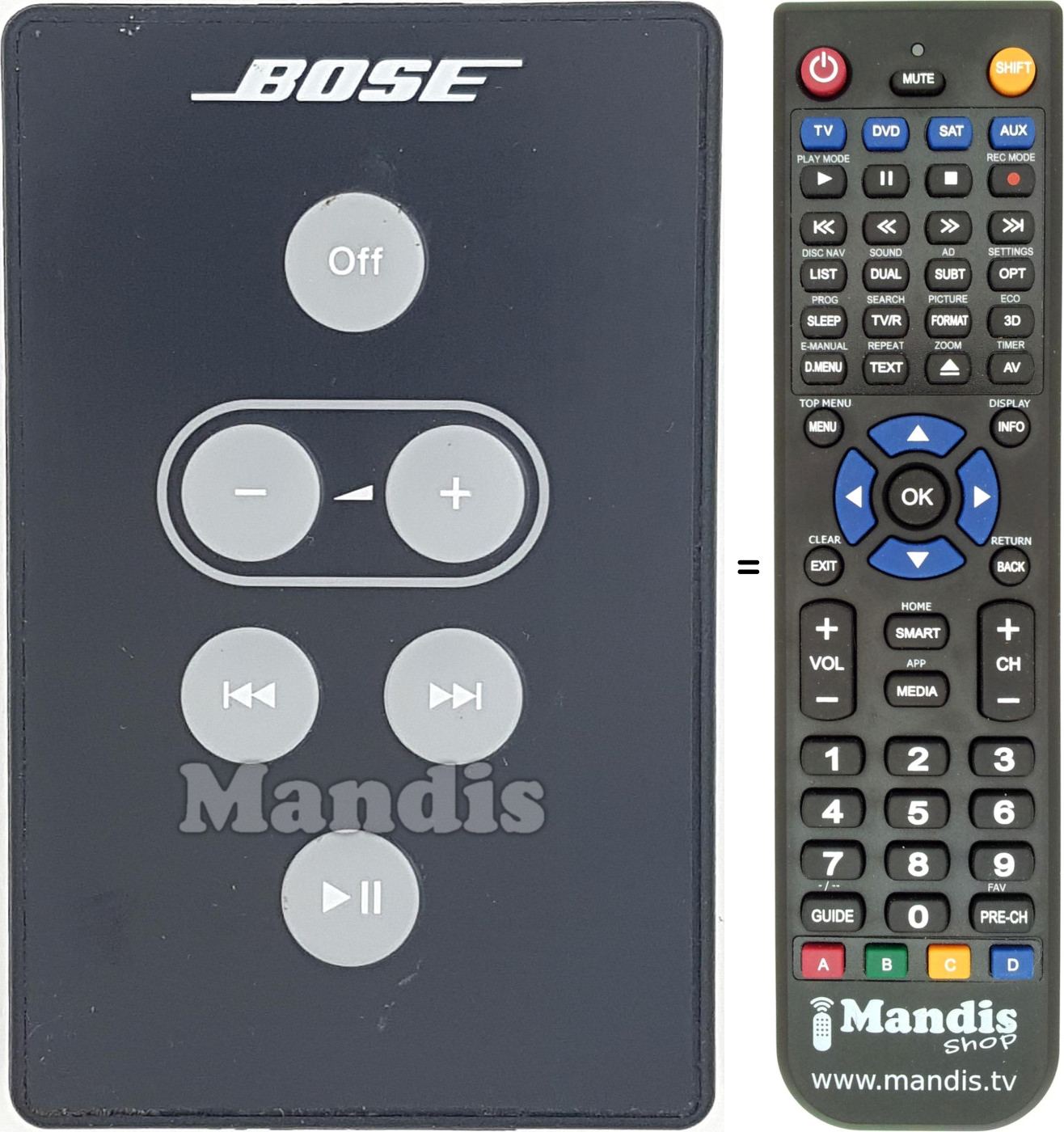 Replacement remote control BOSE003