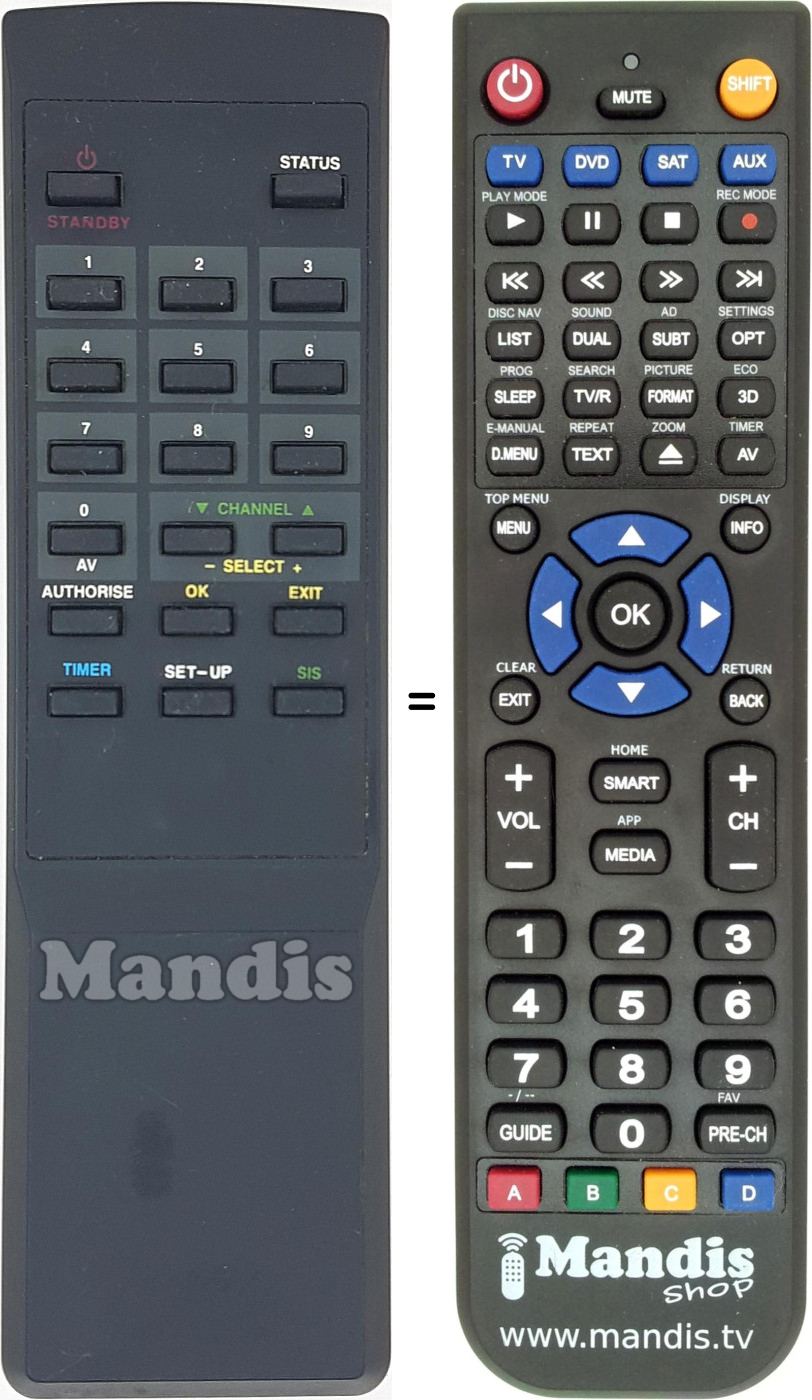 Replacement remote control REMCON1640