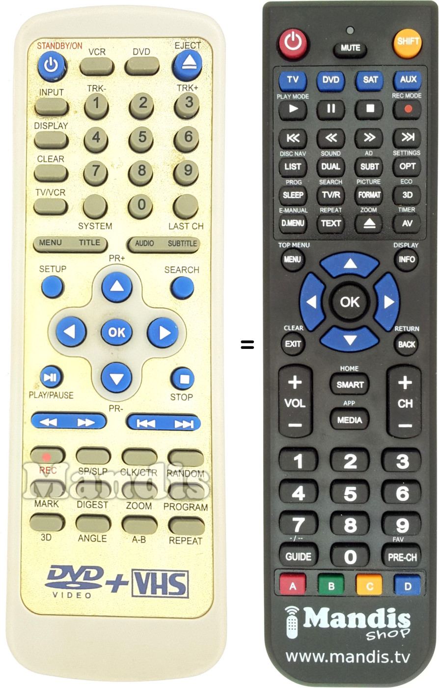 Replacement remote control REMCON1659