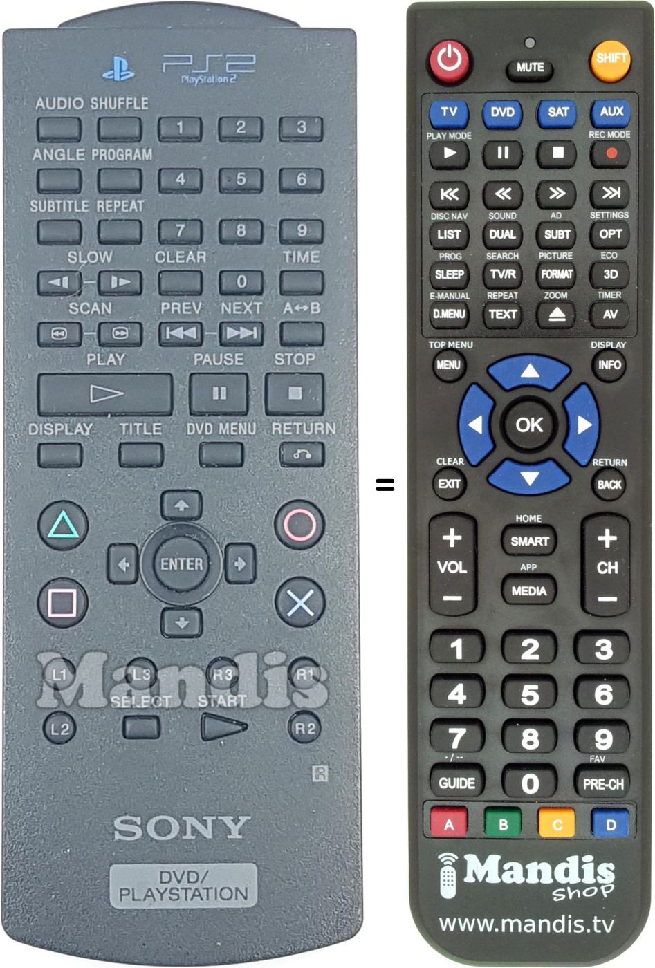 Replacement remote control Sony SCPH-10150