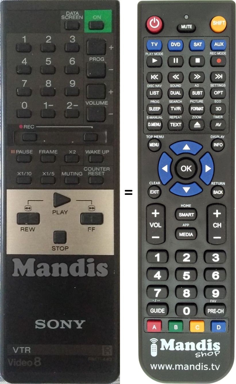 Replacement remote control RMT-443