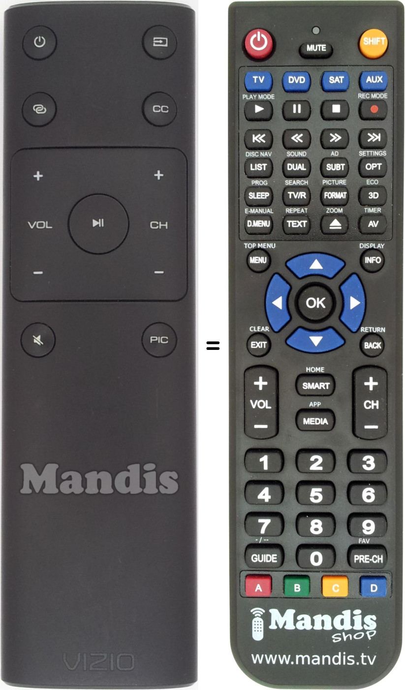 Replacement remote control XRT133