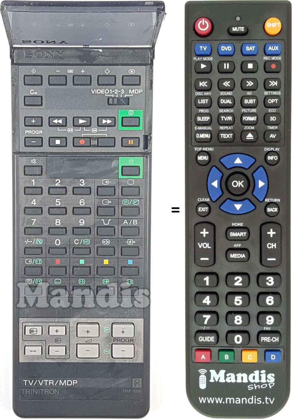 Replacement remote control A1673001A