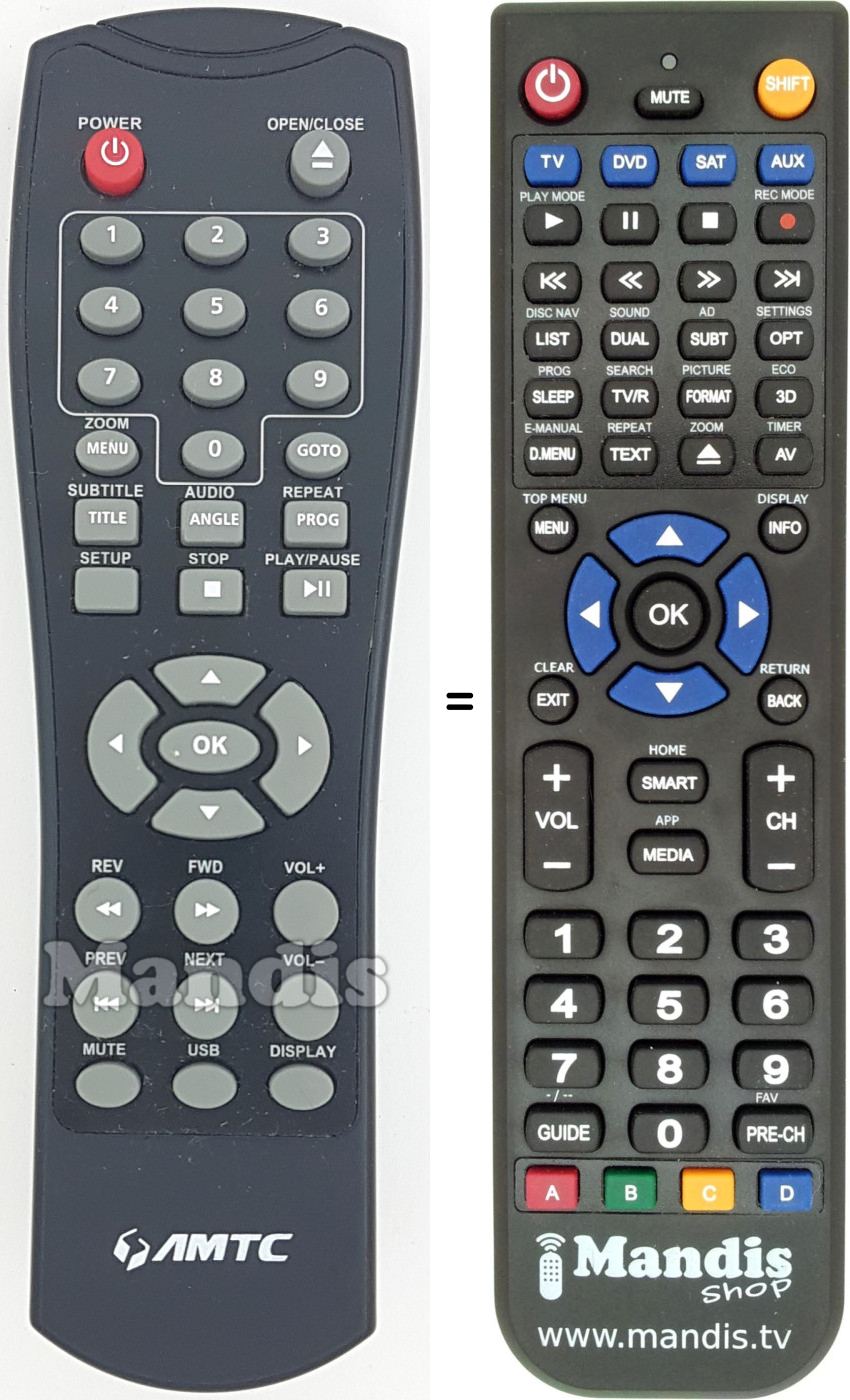 Replacement remote control AMTC001