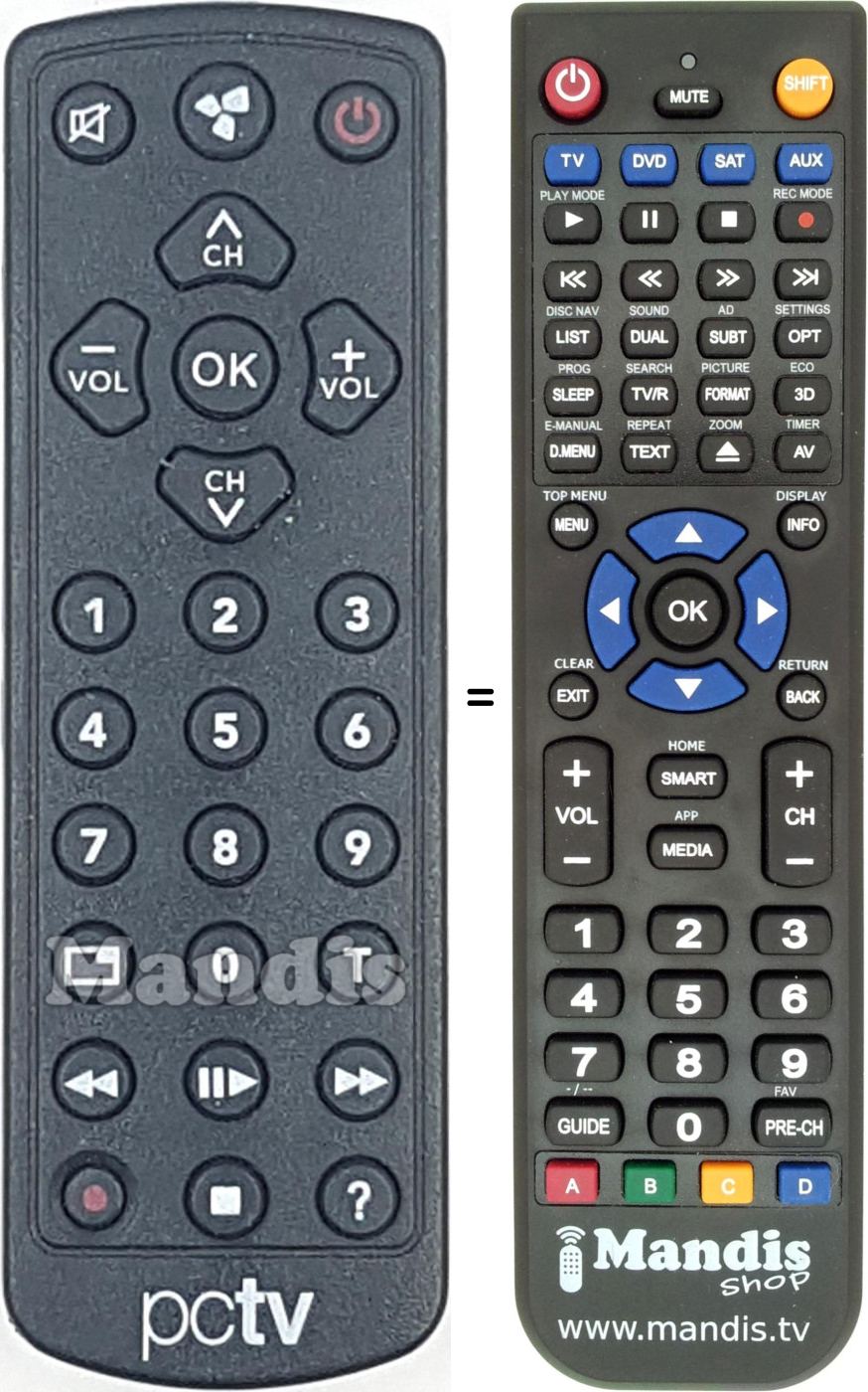 Replacement remote control PCTV001