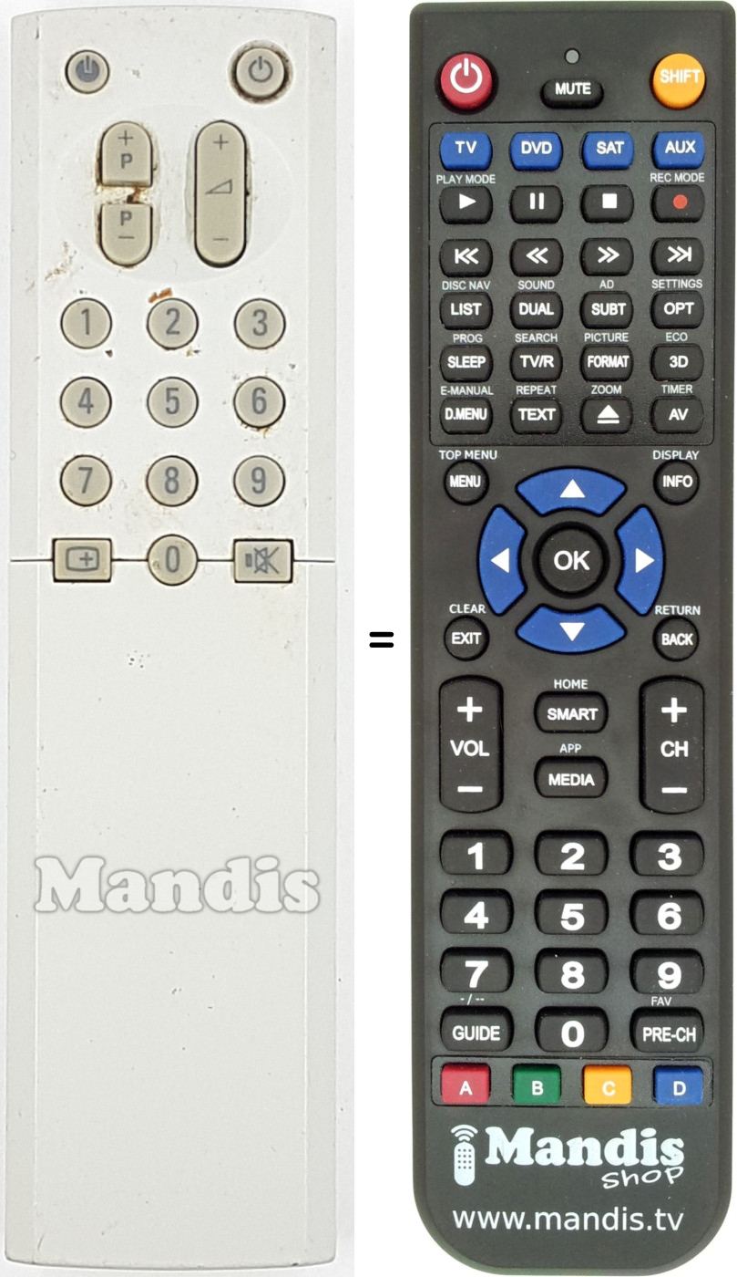 Replacement remote control RC-907601W