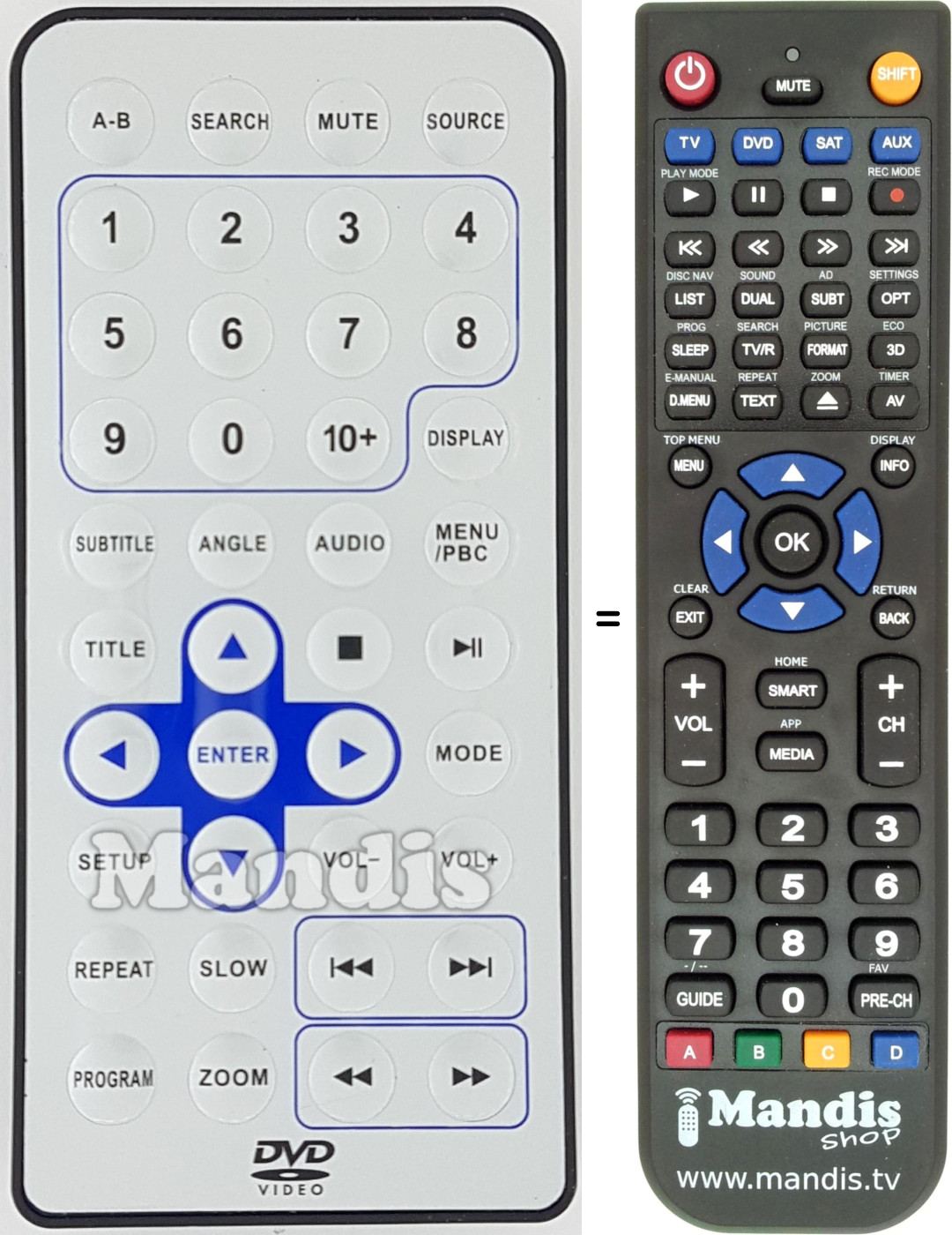 Replacement remote control REMCON1629